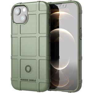 Mobigear Rugged Shield iPhone 13 Mini Hoesje Flexibel TPU Backcover Shockproof - Groen