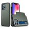 Mobigear Card iPhone 13 Mini Hoesje Hardcase Backcover Shockproof met Pasjeshouder - groen