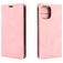 Mobigear Retro Slim iPhone 12 Pro Hoesje Bookcase Portemonnee - Roze