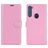 Mobigear Classic Motorola One Fusion Plus Hoesje Bookcase Portemonnee - Roze
