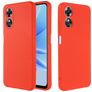 Mobigear Rubber Touch OPPO A17 Siliconen Hoesje Backcover - Rood