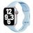Mobigear Sport Slim Siliconen Apple Watch Bandje Druksluiting - 49/46/45/44 mm - Babyblauw