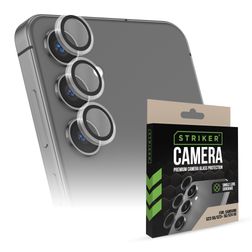 Striker Single Lens Samsung Galaxy S23 Ultra Glazen Camera Lens Protector - Case Friendly - Zwart