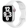 Mobigear Sport Slim Siliconen Apple Watch Bandje Druksluiting - 49/46/45/44 mm - Wit