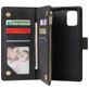 Mobigear Zipper Samsung Galaxy A71 Hoesje Bookcase Portemonnee - Zwart