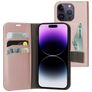 Mobiparts Classic Wallet iPhone 14 Pro Hoesje Bookcase Portemonnee - Roze