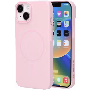 Mobiparts Slim Line iPhone 14 MagSafe Hoesje Hardcase Backcover - Blush Pink