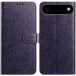 Mobigear Flowers iPhone Air Hoesje Bookcase Portemonnee - Paars