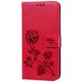 Mobigear Roses Samsung Galaxy A10 Hoesje Bookcase Portemonnee - Rood