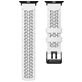 Mobigear Aero Armor Siliconen Apple Watch Bandje Gespsluiting - 49/46/45/44 mm - Zwart / Wit