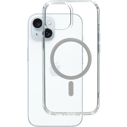 Mobiparts Hardcover Doorzichtig iPhone 15 MagSafe Hoesje Hardcase Backcover - Transparant
