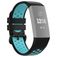 Mobigear Sport Plus Buckle Siliconen Fitbit Charge 3 Bandje Gespsluiting - Zwart / Turquoise