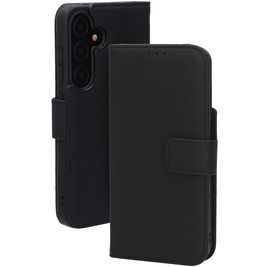Mobiparts Wallet Samsung Galaxy S24 MagSafe Hoesje Echt Leer Bookcase Portemonnee - Zwart