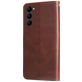 Mobigear Zipper Samsung Galaxy S23 Hoesje Bookcase Portemonnee - Bruin