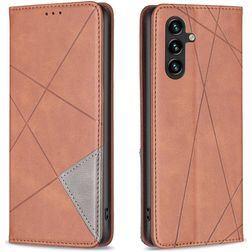 Mobigear Rhombus Slim Samsung Galaxy S25 FE Hoesje Bookcase - Bruin