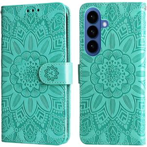 Mobigear Sunflower Samsung Galaxy S26 Hoesje Bookcase Portemonnee - Groen