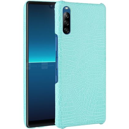 Mobigear Croco Sony Xperia L4 Hoesje Hardcase Backcover - Turquoise