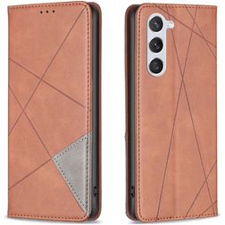 Mobigear Rhombus Slim Samsung Galaxy S23 Hoesje Bookcase - Bruin