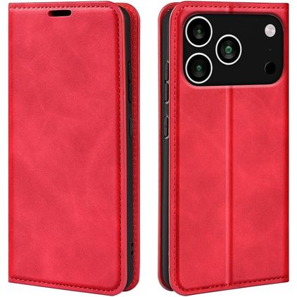 Mobigear Retro Slim iPhone 18 Pro Max Hoesje Bookcase Portemonnee - Rood