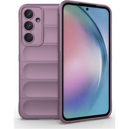 Mobigear Bumpy Samsung Galaxy A55 Hoesje Flexibel TPU Backcover - Paars