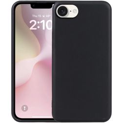 Mobigear Basics iPhone 16e Hoesje Flexibel TPU Backcover - Zwart