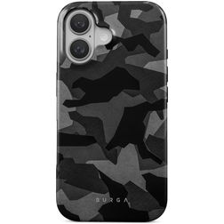 Burga Tough iPhone 16 Hoesje Hardcase Backcover Shockproof - Night Black Camo