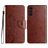 Mobigear Flowers Samsung Galaxy A36 Hoesje Bookcase Portemonnee - Bruin