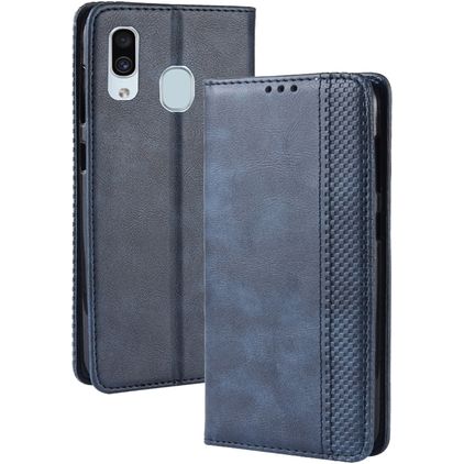 Mobigear Sensation Samsung Galaxy A20e Hoesje Bookcase Portemonnee - Blauw
