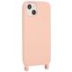 Mobigear Lanyard iPhone 14 Plus Siliconen Hoesje met koord - Roze