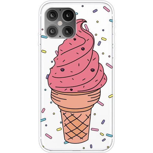 Mobigear Design iPhone 12 Mini Hoesje Flexibel TPU Backcover - Ice Cream