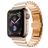 Mobigear Madrid Stalen Apple Watch Bandje Vouwsluiting - 49/46/45/44 mm - Roségoud