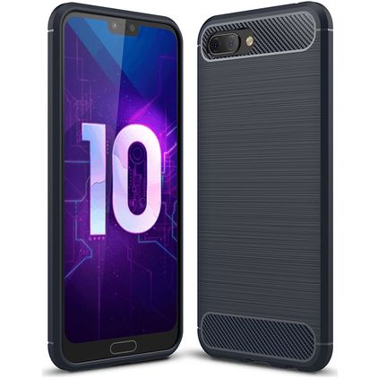 Mobigear Brushed Slim HONOR 10 Hoesje Flexibel TPU Backcover - Marineblauw