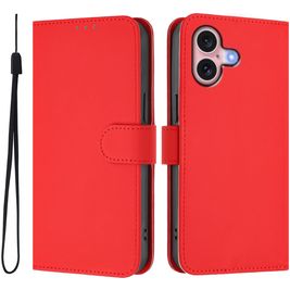 Mobigear Urban Wallet iPhone 16 Hoesje Bookcase Portemonnee - Rood