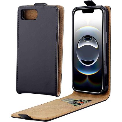 Mobigear iPhone 16e Hoesje Flipcase - Zwart