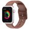 Mobigear Dashed Siliconen Apple Watch Bandje Gespsluiting - 49/46/45/44 mm - Bruin