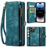 Caseme 008 iPhone 15 Pro Hoesje Uitneembare 2in1 Bookcase Portemonnee - Blauw