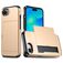 Mobigear Card iPhone 17e Hoesje Hardcase Backcover Shockproof met Pasjeshouder - Goud