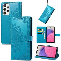 Mobigear Mandala Samsung Galaxy A33 Hoesje Bookcase Portemonnee - Blauw
