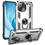 Mobigear Armor Ring Xiaomi Mi 11 Lite Hoesje Hardcase Backcover Shockproof met Ringhouder - Zilver