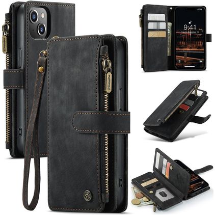 Caseme C30 iPhone 14 Plus Hoesje Bookcase Portemonnee - Zwart