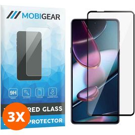 Mobigear Premium Motorola Edge X30 Glazen Screenprotector - Case Friendly - Zwart (3-Pack)