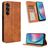 Mobigear Sensation Samsung Galaxy M55 Hoesje Bookcase Portemonnee - Bruin