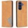Mobigear Rhombus Slim Samsung Galaxy A37 Hoesje Bookcase - Cognac