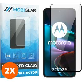 Mobigear Premium Motorola Edge 30 Glazen Screenprotector - Case Friendly - Zwart (2-Pack)