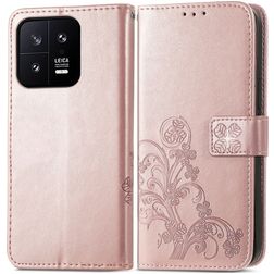 Mobigear Clover Xiaomi 13 Hoesje Bookcase Portemonnee - Roségoud