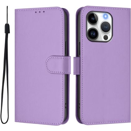 Mobigear Urban Wallet iPhone 16 Pro Hoesje Bookcase Portemonnee - Paars