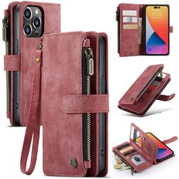 Caseme C30 iPhone 14 Pro Max Hoesje Bookcase Portemonnee - Rood