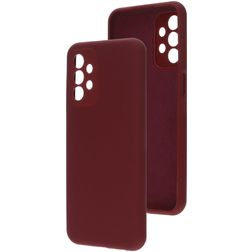 Mobiparts Samsung Galaxy A23 Siliconen Hoesje Backcover - Plum Red