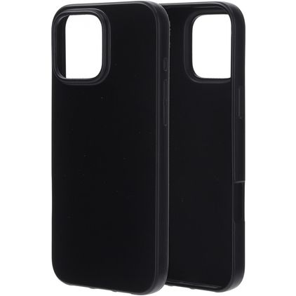 Mobiparts Classic iPhone 16 Pro Max Hoesje Flexibel TPU Backcover - Zwart