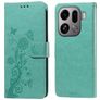 Mobigear Flowers OPPO Find X9 Pro Hoesje Bookcase Portemonnee - Groen